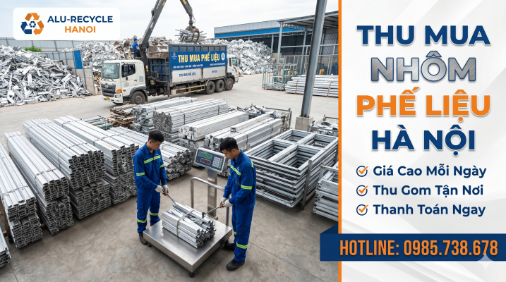 Thu mua nhôm phế liệu Hà Nội giá cao với dịch vụ thu gom tận nơi của Phế Liệu Đức Phát