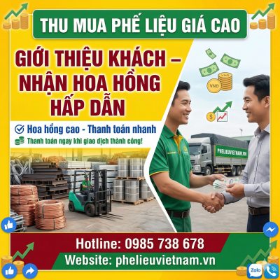 Hoa hồng cho khách giới thiệu phế liệu