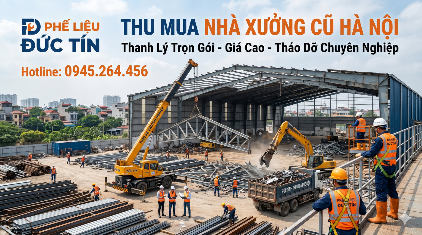 Dịch vụ thu mua nhà xưởng cũ Hà Nội tháo dỡ và thanh lý trọn gói