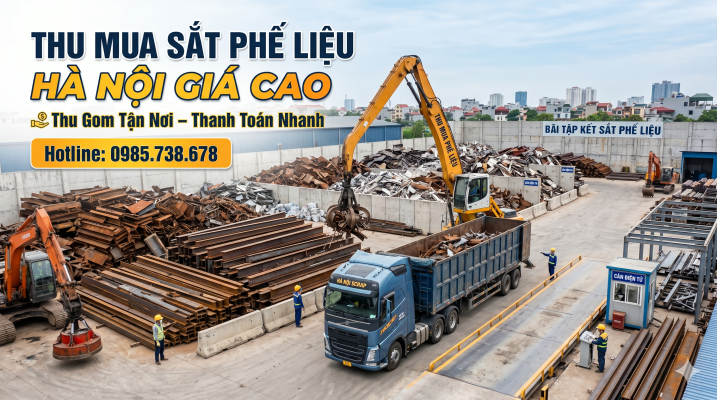 Thu mua sắt phế liệu Hà Nội giá cao, thu gom tận nơi và thanh toán nhanh
